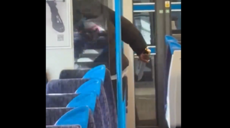 فيديو مروع: طعن رجل 6 مرات في قطار بلندن